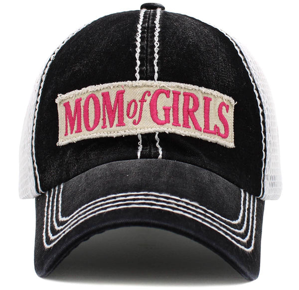 Mom Of Girls Vintage Ballcap