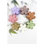 MATTE SOLID COLOR FLOWER HAIR CLAW