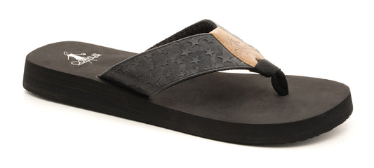 Freedom Black Stars Flip Flops Sandals Shoes