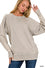 Acid Washed French Terry pullover with Pockets Sweatshirt Zenana