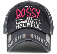 Not Bossy Washed Vintage Ballcap