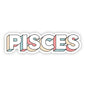 Pisces Lettering Zodiac Sticker