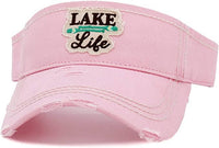 Distressed Patch Visor - Lake Life (Pink)