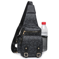 Black/black 2 Fishes Monogram Sling Bag Backpack