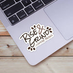"Rise & Grind Coffee Beans" Coffee Sticker