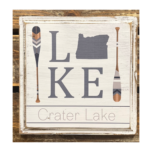 Raised Panel City, Location, Destination Lake Sign