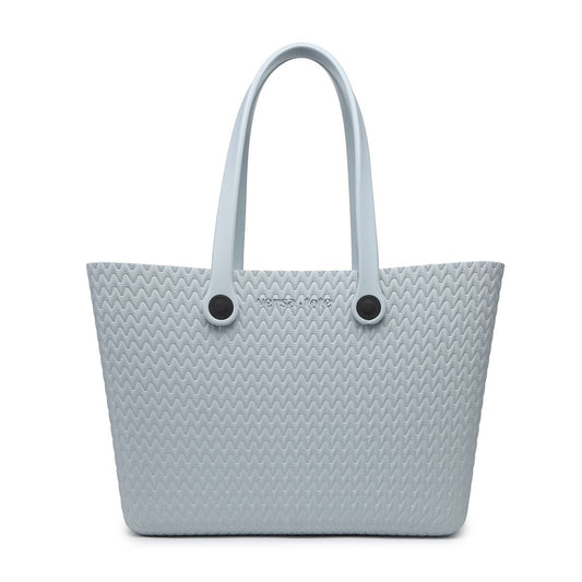 Powder Blue Carrie Textured Versa Tote w/ Interchangeable Straps