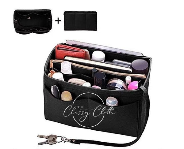 Tote Bag Purse Organizer Insert - Black RTS