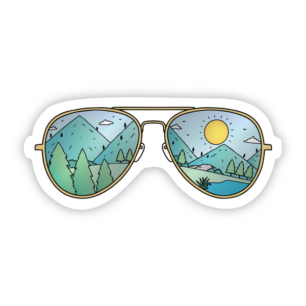 Sunglasses with Mountains Nature Sticker