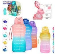 Motivation Water Bottles- 64oz - Colors and Styles Will Vary