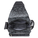 Black/black 2 Fishes Monogram Sling Bag Backpack