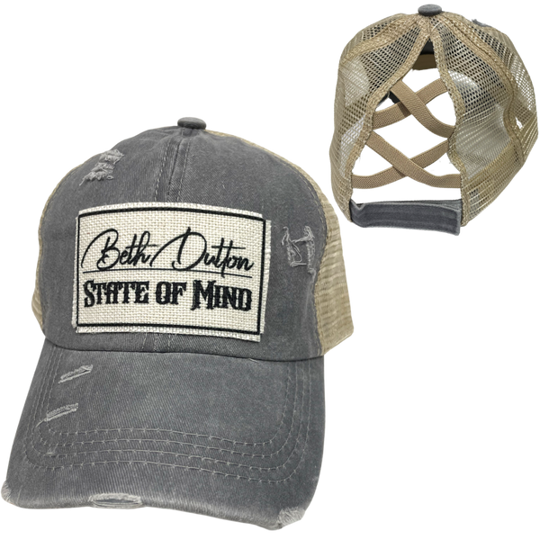 BETH DUTTON CRISS-CROSS PONYTAIL HAT