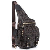 Black/black 2 Fishes Monogram Sling Bag Backpack