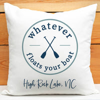 Customizable Float Your Boat Pillow, Lake House Decor