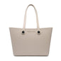 Beige V2023TX Carrie Textured Versa Tote w/ Interchangeable Straps