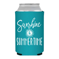 Sunshine and Summertime Beach Lake Fun Full Color Can Cooler