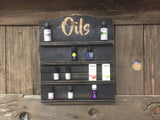 Essential oils Shelf, Oils Rack, essential oil rack, Oil Shelf, rustic rack, Essential Oils Display, Oil Display, Gift for her, Black Shelf