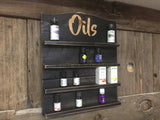 Essential oils Shelf, Oils Rack, essential oil rack, Oil Shelf, rustic rack, Essential Oils Display, Oil Display, Gift for her, Black Shelf