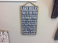 Lake Rules w Rope Sign