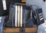 Silver Black Neoprene Bag