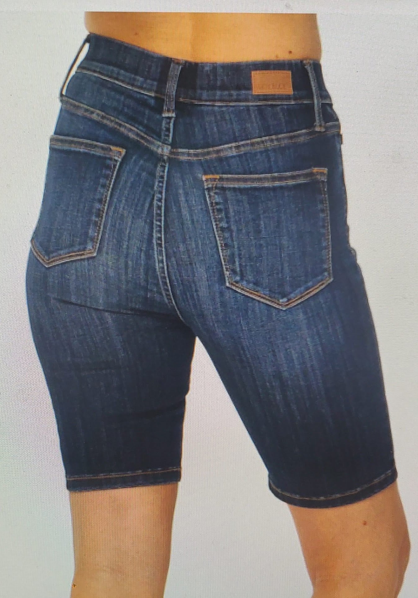 150159 High Waist Pull On biker Jean Shorts Judy Blue