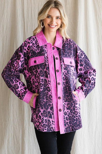 Jodifl Leopard Print Jacket Shacket