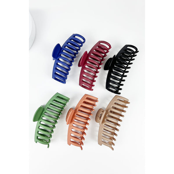 MATTE LARGE NON SLIP CLASSIC HAIR CLAW CLAMP