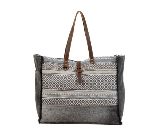 Minimal Rhombus Patterned Weekender Bag Myra