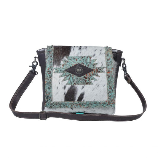 TEAL FLOWERS CONCEALED BAG Myra