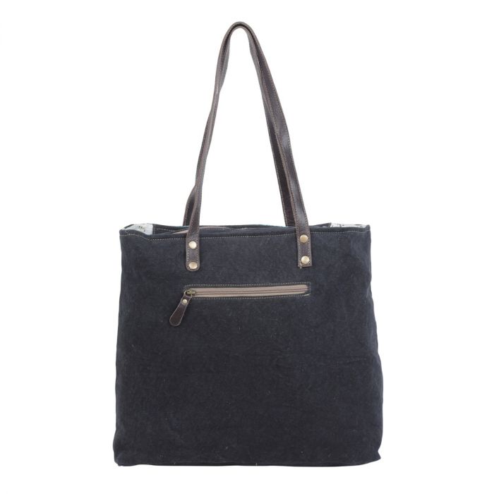 RUSTIC AZURE CANVAS & HAIRON BAG Myra